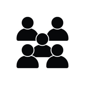 Ikon som visar en grupp av människor